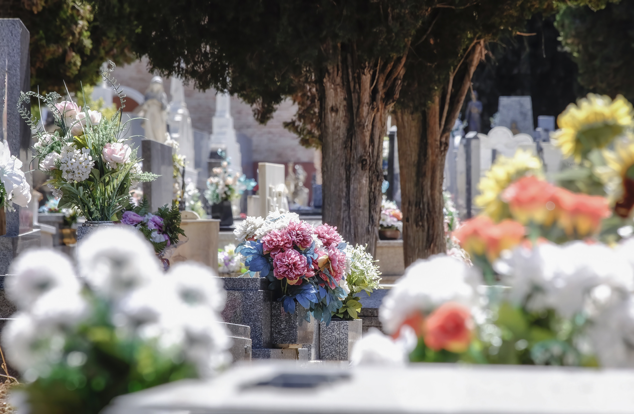 La famille du professeur Dominique Bernard fleurit tout un cimetière en sa mémoire